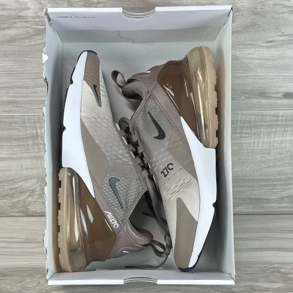 Nike Air Max 270 Mink Brown Black Orewood Sanddrift White IB7751-200 Men's 13 - Picture 10 of 11
